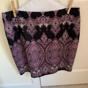 I N C - International Concept paisley purple skirt